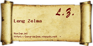 Leng Zelma névjegykártya